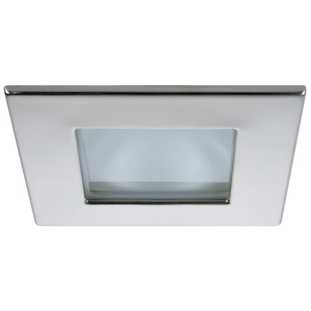 Quick Marina XP Downlight LED - 4W, IP66, Screw Mounted - Square Stainless Bezel, Round Daylight Light